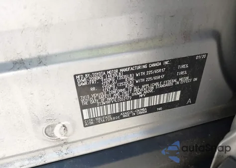 2020 Toyota Rav4 Xle z USA, uszkodzony, nr VIN 2T3W1RFV1LC052172